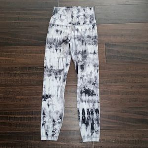 Lululemon Align Pant - grey/black tie dye, 7/8, size 4
